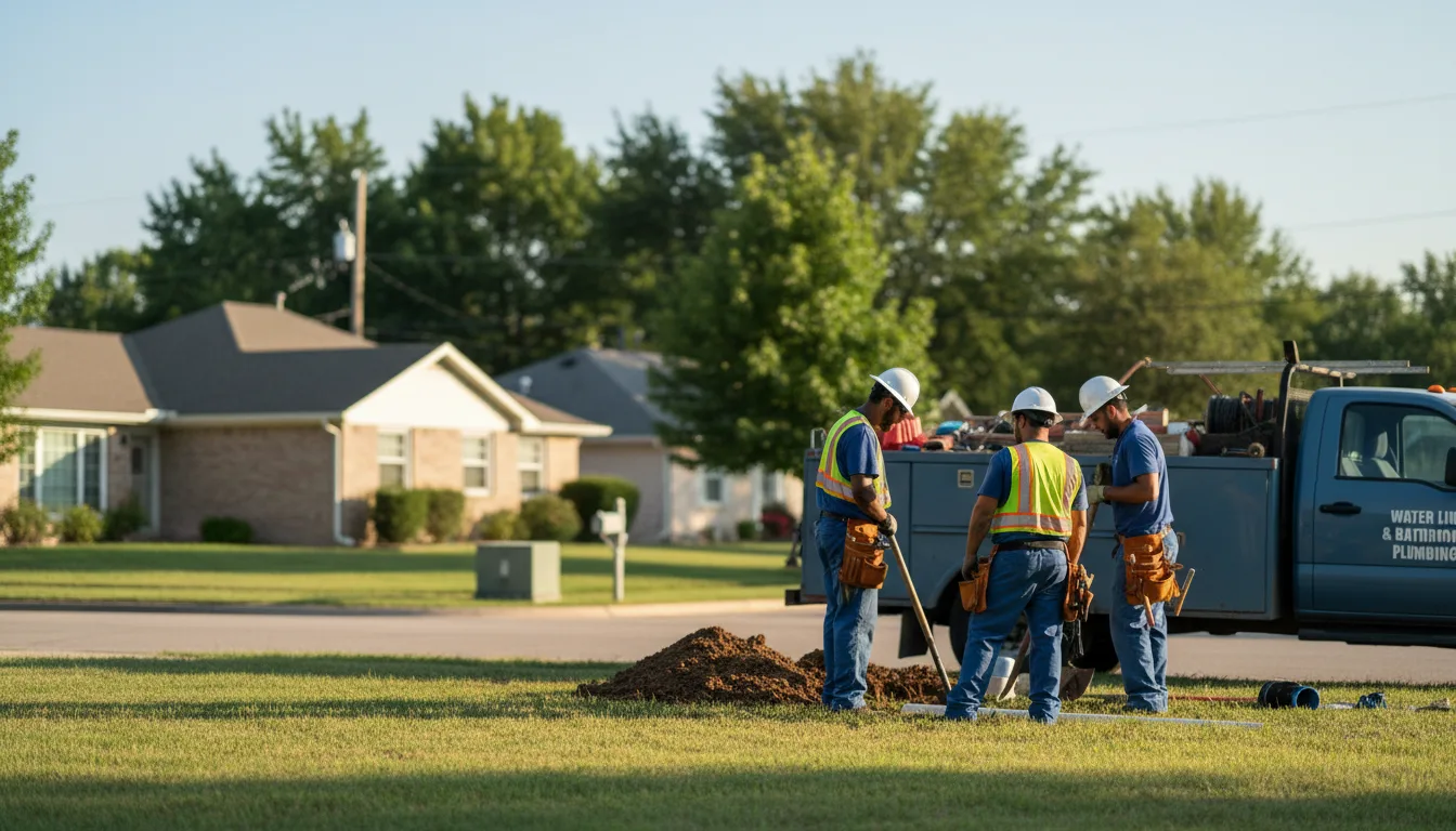 Residential water line and bathroom plumbing service in Uledi, PA